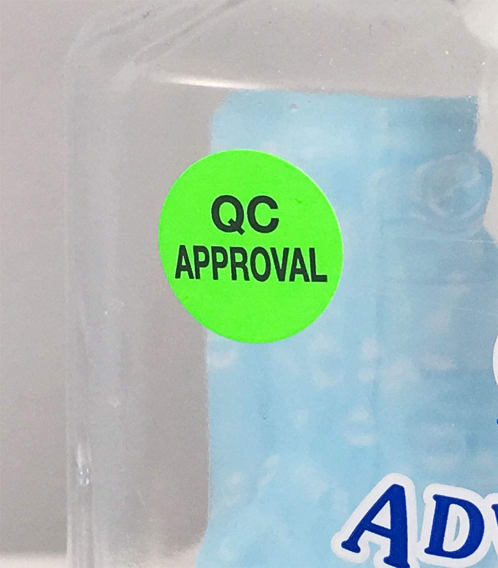 Fluorescent Green QC Approval Quality Check Stickers, 13 mm 1/2 Inch Circle Labels 1000 Pack