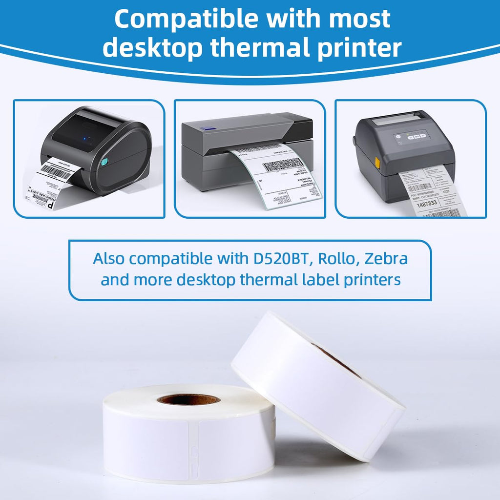 COLORWING Compatible with Dymo 30252 (1-1/8" x 3-1/2") Address Barcode Labels, 28 x 89 mm for Dymo LabelWriter 450, 450 Turbo, 4XL Desktop Printers, 10 Rolls of 350 [Not for Dymo 550 & 5XL]