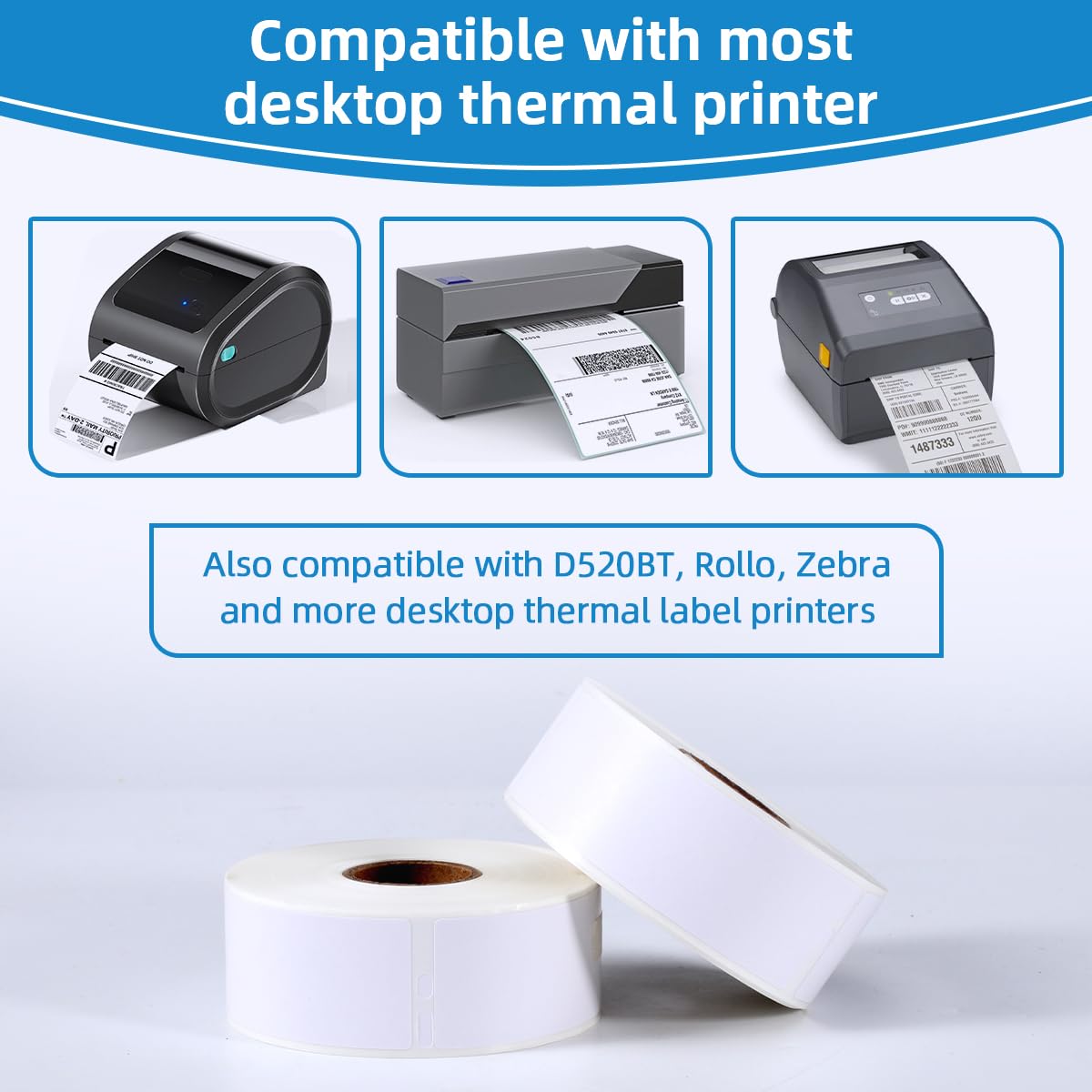 COLORWING Compatible with Dymo 30252 (1-1/8" x 3-1/2") Address Barcode Labels, 28 x 89 mm for Dymo LabelWriter 450, 450 Turbo, 4XL Desktop Printers, 10 Rolls of 350 [Not for Dymo 550 & 5XL]