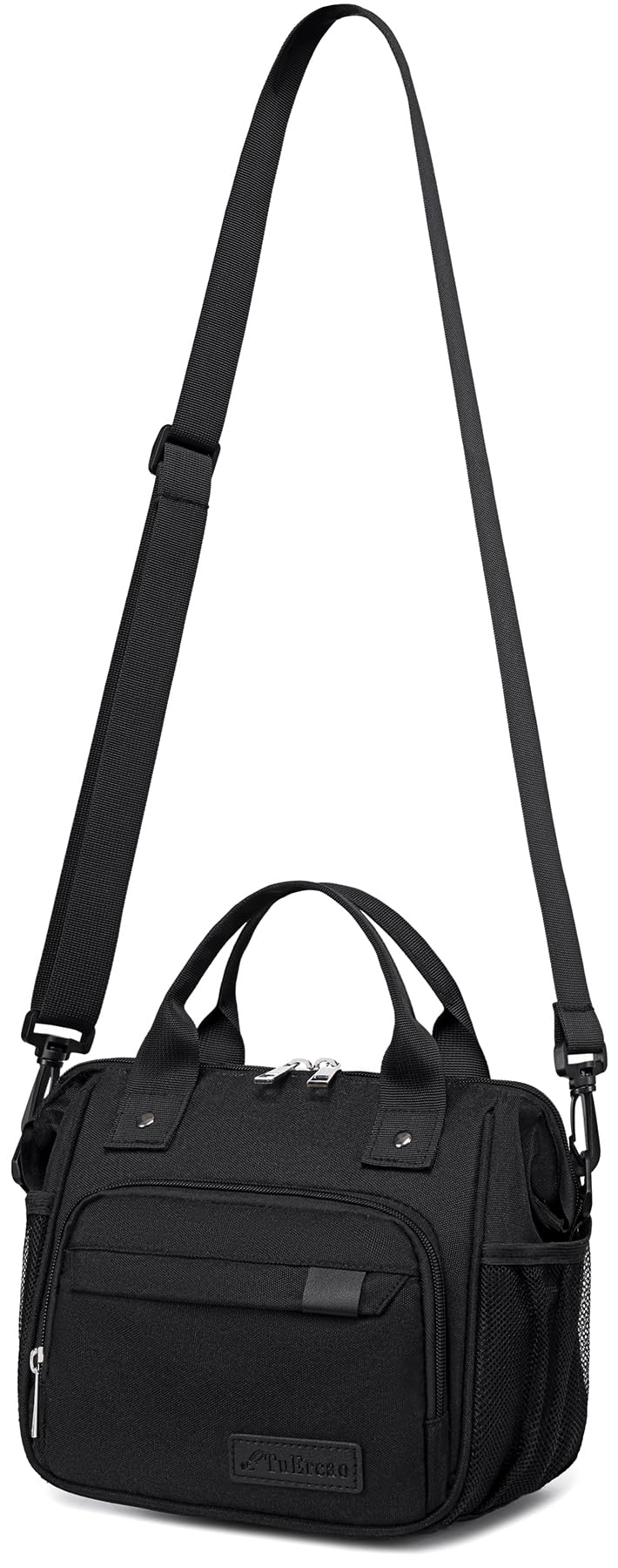 Black Lunch Bags for Women, Sac a Lunch Femme High Capacity Insulated Lunch Box for Work, Portable Lightweight Soft Cooler for Picnic Travel Road Trips