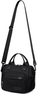 Black Lunch Bags for Women, Sac a Lunch Femme High Capacity Insulated Lunch Box for Work, Portable Lightweight Soft Cooler for Picnic Travel Road Trips
