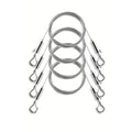 Adjustable Picture Hanging Wire, Upgrade Mirror Frame Hanging Kit, 6.6FT Heavy Duty Stainless Steel Wire Rope, Supports Up to 100lbs (Silver, 4PCS-6.6FT)