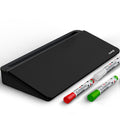 Chalkola Black Glass Desktop Whiteboard with Storage - Dry Erase Board, Work Desk Organizers, Computer Keyboard Stand, Home Office Desk Accessories, Workspace Desktop Buddy + 3 Markers