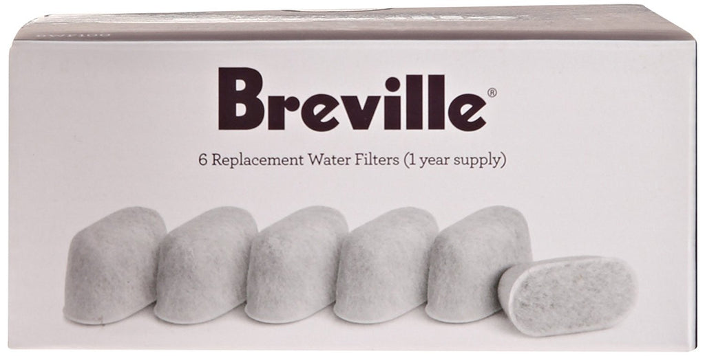 Breville Single Cup Brewer Replacement Charcoal Filters,White, 6 - BWF100