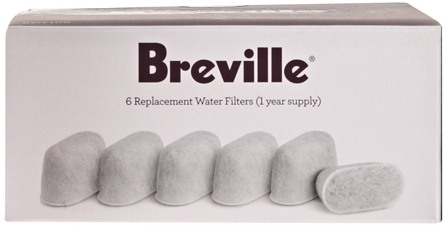 Breville Single Cup Brewer Replacement Charcoal Filters,White, 6 - BWF100