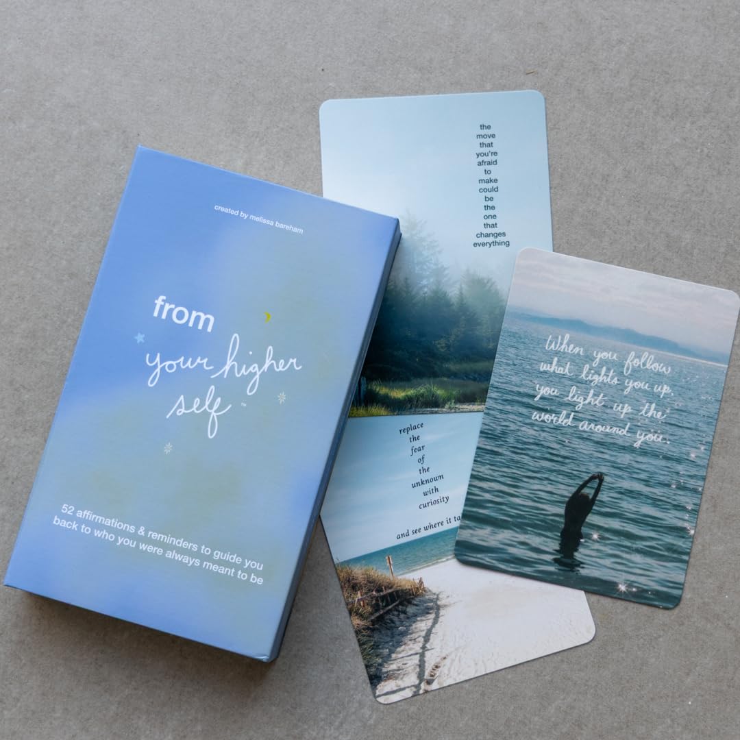 From Your Higher Self Affirmation Cards | 52 Reminders to Awaken Your Soul Purpose & Remember Who You Were Always Meant to Be, Daily Inspirational Guidance Deck for Women