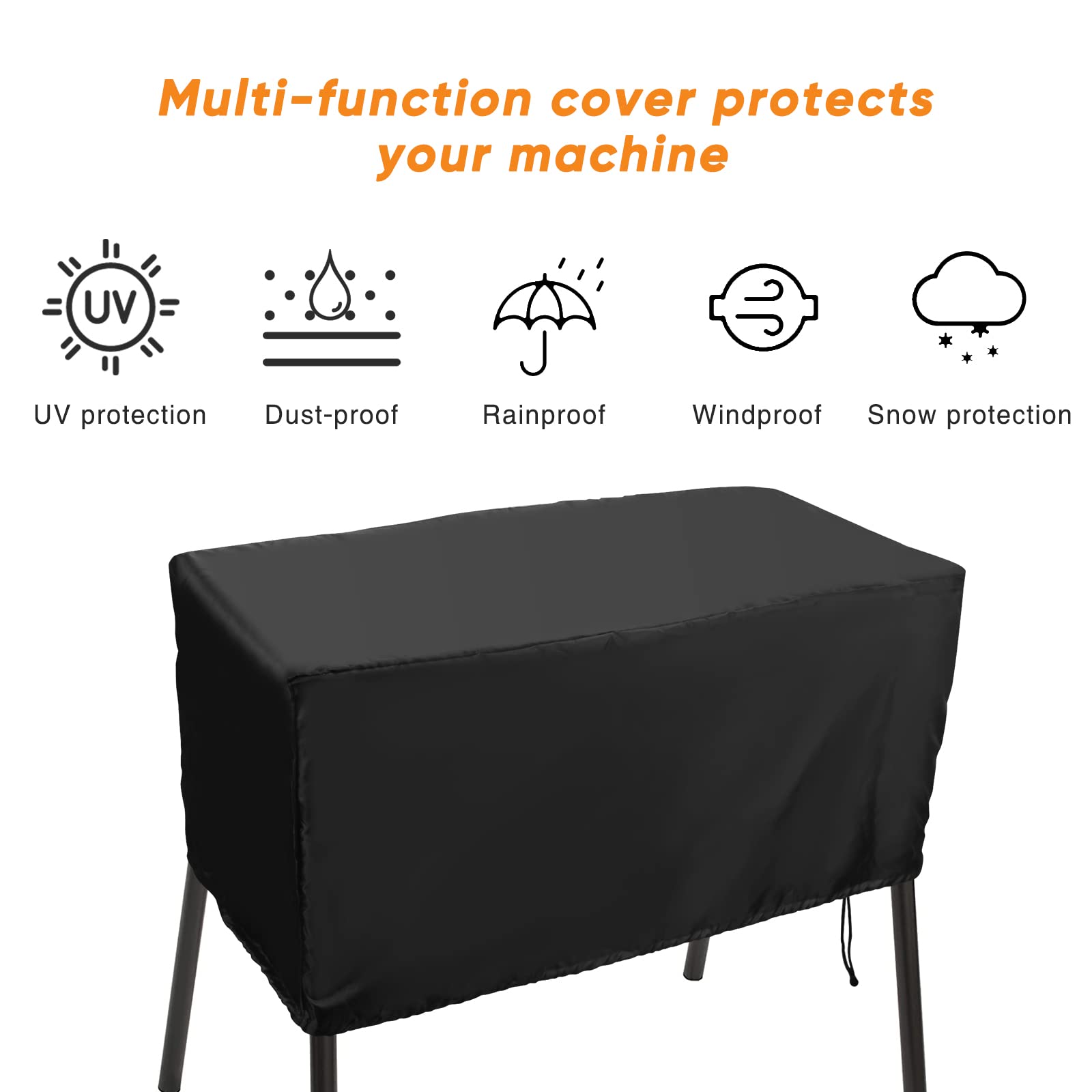 Black Patio Covers for 2-Burner Camp Stove, Luxiv Heavy-Duty Cover for Camp Chef 2 Burner Burners Stove Waterproof Cover (Black, 34.5x16x16)