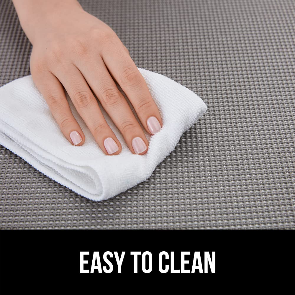 GORILLA GRIP Drawer and Shelf Liner, Strong Grip, Non Adhesive Easiest Install Mat, 12 in x 20 FT, Durable Organization Liners, Kitchen Cabinets Drawers Cupboards, Bathroom Storage Shelves, Beige