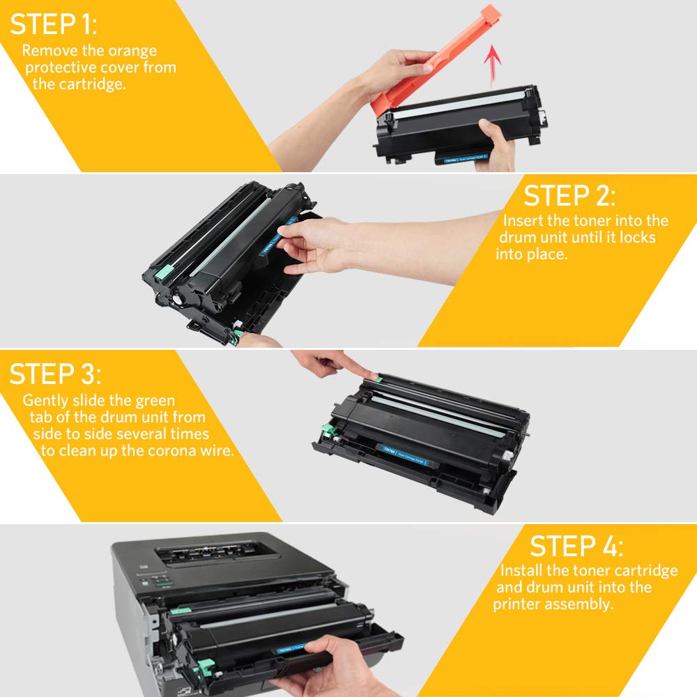 TN760 Toner Cartridge Replacement for Brother TN760 TN-760 TN730 TN-730 Compatible with DCP-L2550DW HL-L2350DW HL-L2370DW HL-L2390DW HL-L2395DW MFC-L2710DW MFC-L2750DW Printer(1 Black)