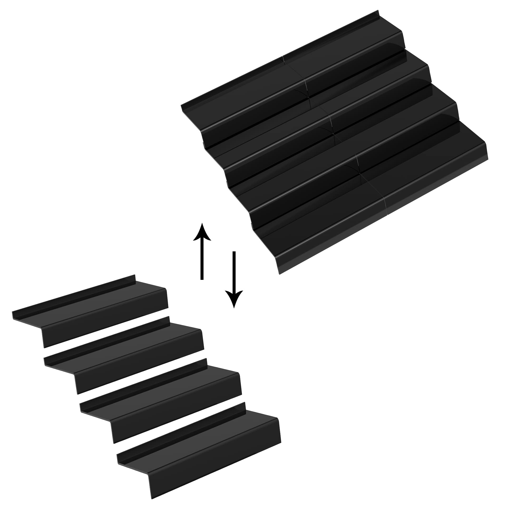 Sezanrpt Adjustable Acrylic Spice Drawer Organizer Rack, Spice Drawer Organizer Shelf Expandable From 8 Inch to 16 Inch, Acrylic Drawer Organizer for Seasoning Jars