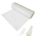 Shoyisenka 40 x 300cm Plastic Wire Mesh Fence Roll with 50 Pcs Fixed Straps, Durable Chicken Wire Mesh for Poultry, Dog, Rabbit, Heavy Duty Plastic Fencing Netting for Garden, Yard Protection (White)