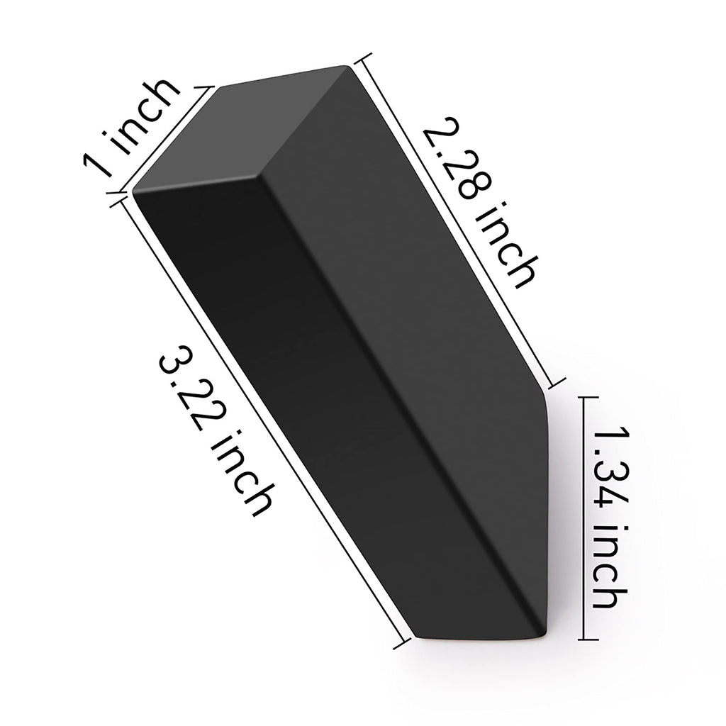 NINETREX Black Towel Hook SUS 304 Stainless Steel Modern Matte Black Wall Hook Heavy Duty Robe Hook for Bathroom Livingroom Wall Mounted 4 Pack