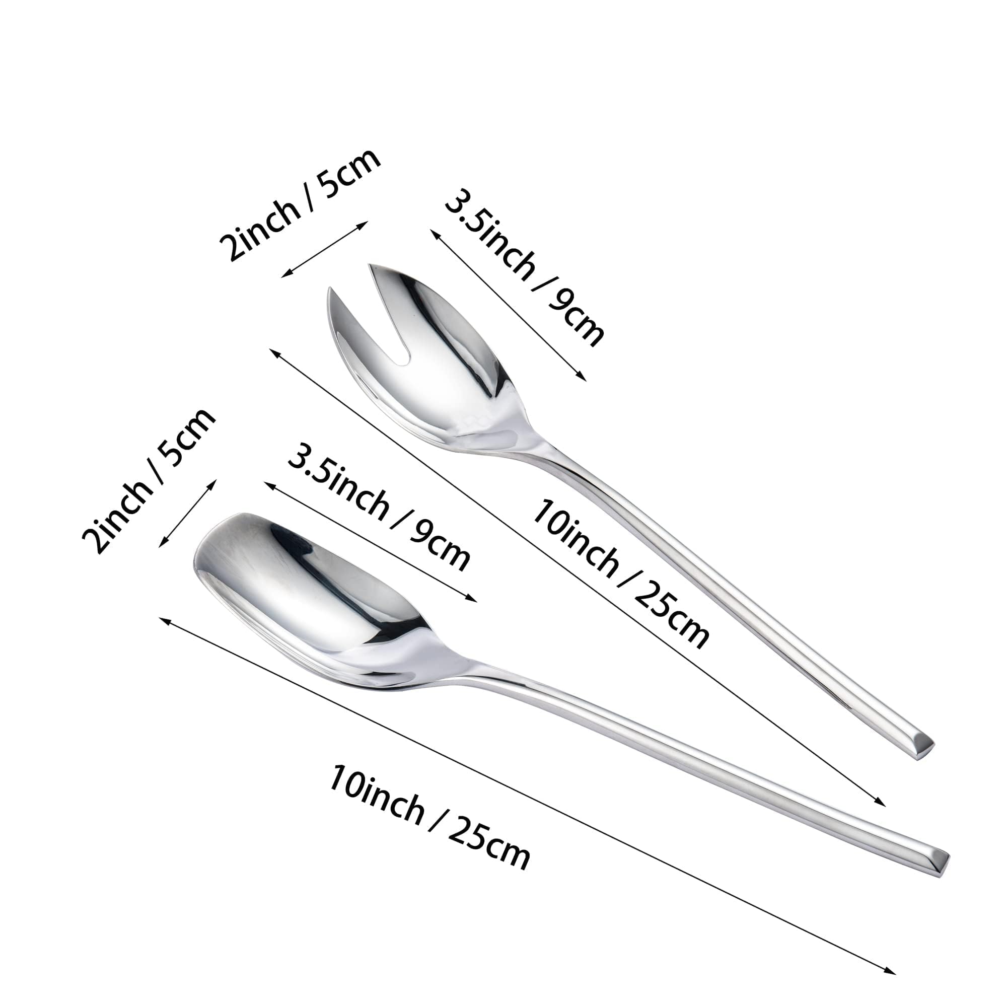IMEEA Salad Servers Salad Tongs 18/10 Stainless Steel Salad Serving Utensils 10-Inch