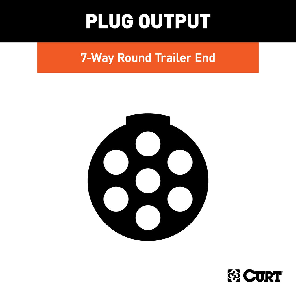 Curt Manufacturing 58180 7-Pole Die Cast Connector Trailer End With Spring