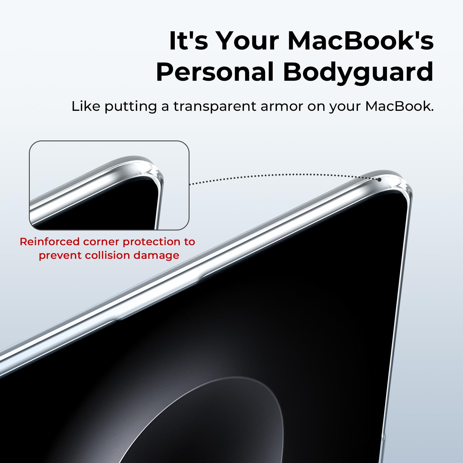 EooCoo Compatible with MacBook Pro 14 inch Case 2026 2025-2021 M5 M4 M3 M2 M1 Pro Max Chip, Hard Shell Cases with Keyboard Cover, Screen Protector - Crystal Clear