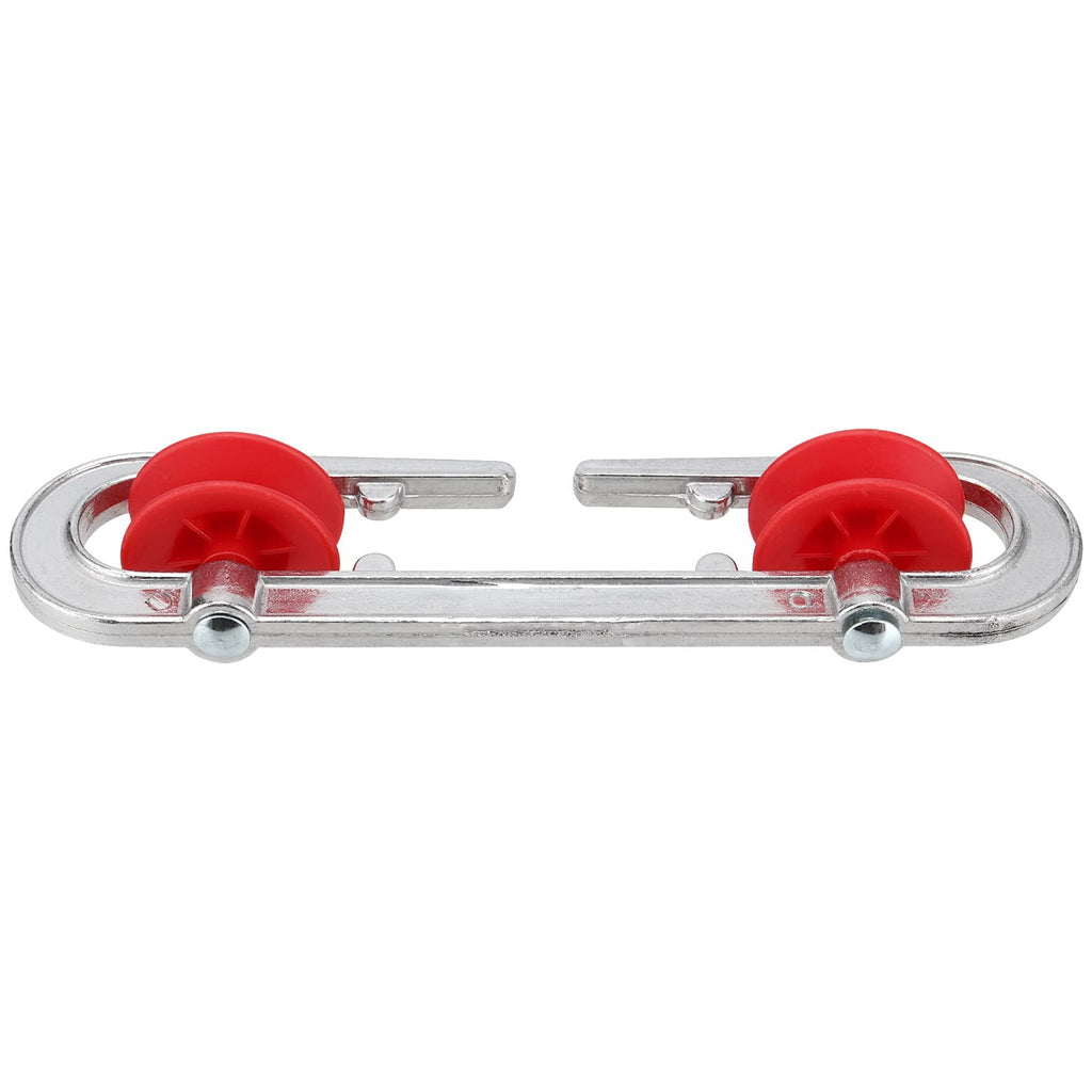 KEILEOHO 4 Pack Aluminum Clothesline Spreader, Pulley Clothesline Accessories, Plastic Wheel Splitter for Heavy Loads and Long Clothesline, Silver