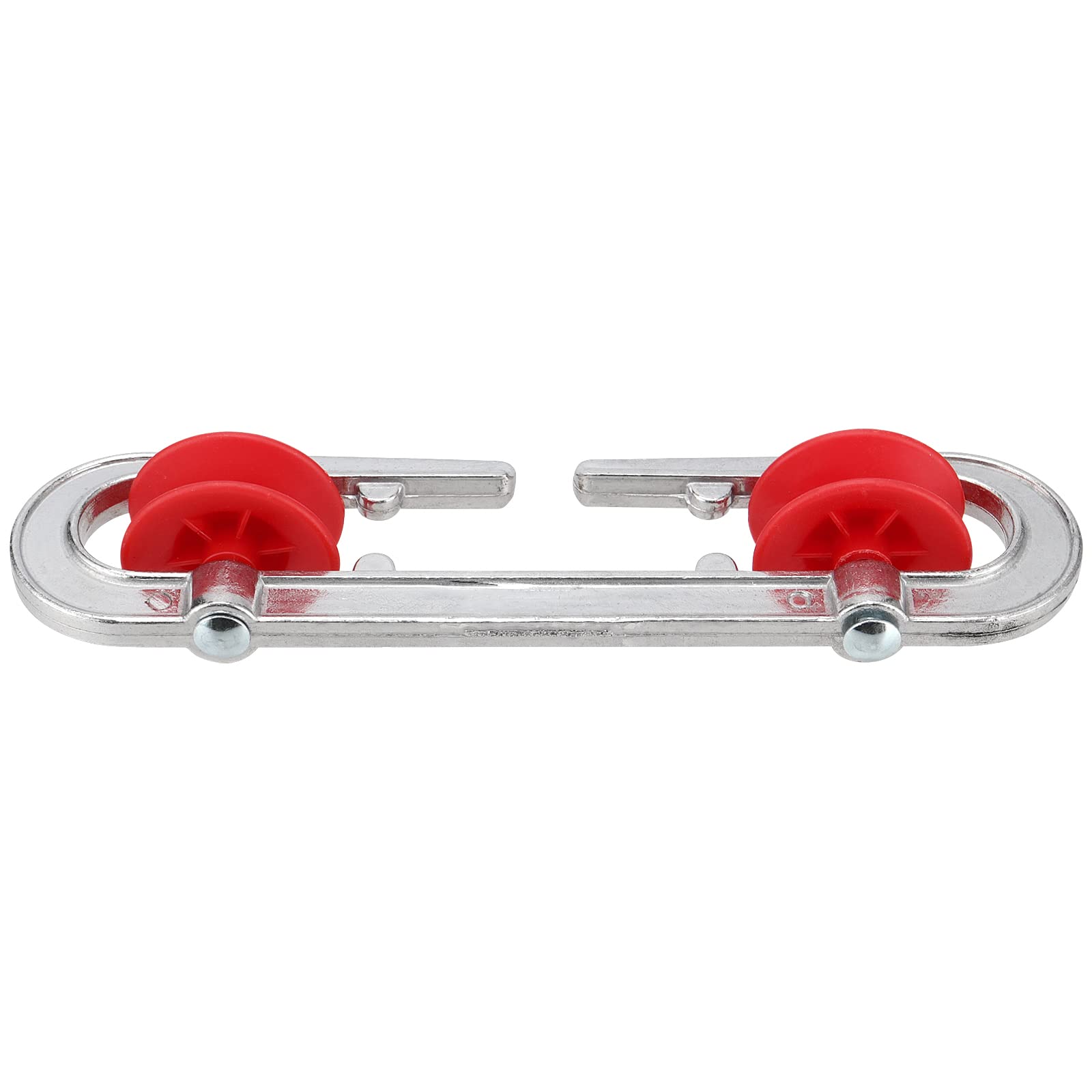 KEILEOHO 4 Pack Aluminum Clothesline Spreader, Pulley Clothesline Accessories, Plastic Wheel Splitter for Heavy Loads and Long Clothesline, Silver