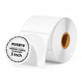 MUNBYN 3 Inch White Circle Thermal Sticker Labels, Self-Adhesive Round Inventory Labels, Multi-Purpose Roll Thermal Stickers for Business-500 Sheet/1 Roll