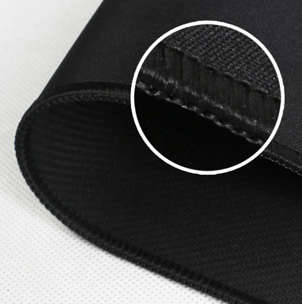 Kriture Mouse Pad 4 Pack with Stitched Edge, Non-Slip Rubber Base, Premium-Textured and Waterproof Mousepad for Computers, Laptop, Office and Home, 10.2x8.3inches, 3mm, Black