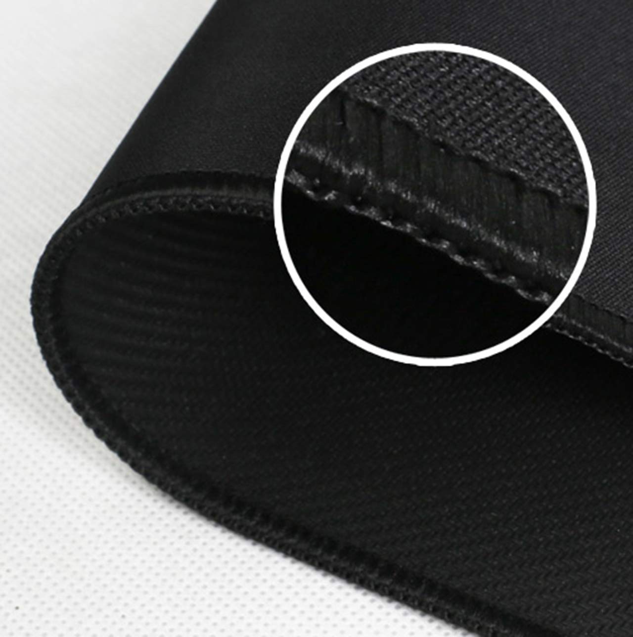 Kriture Mouse Pad 4 Pack with Stitched Edge, Non-Slip Rubber Base, Premium-Textured and Waterproof Mousepad for Computers, Laptop, Office and Home, 10.2x8.3inches, 3mm, Black
