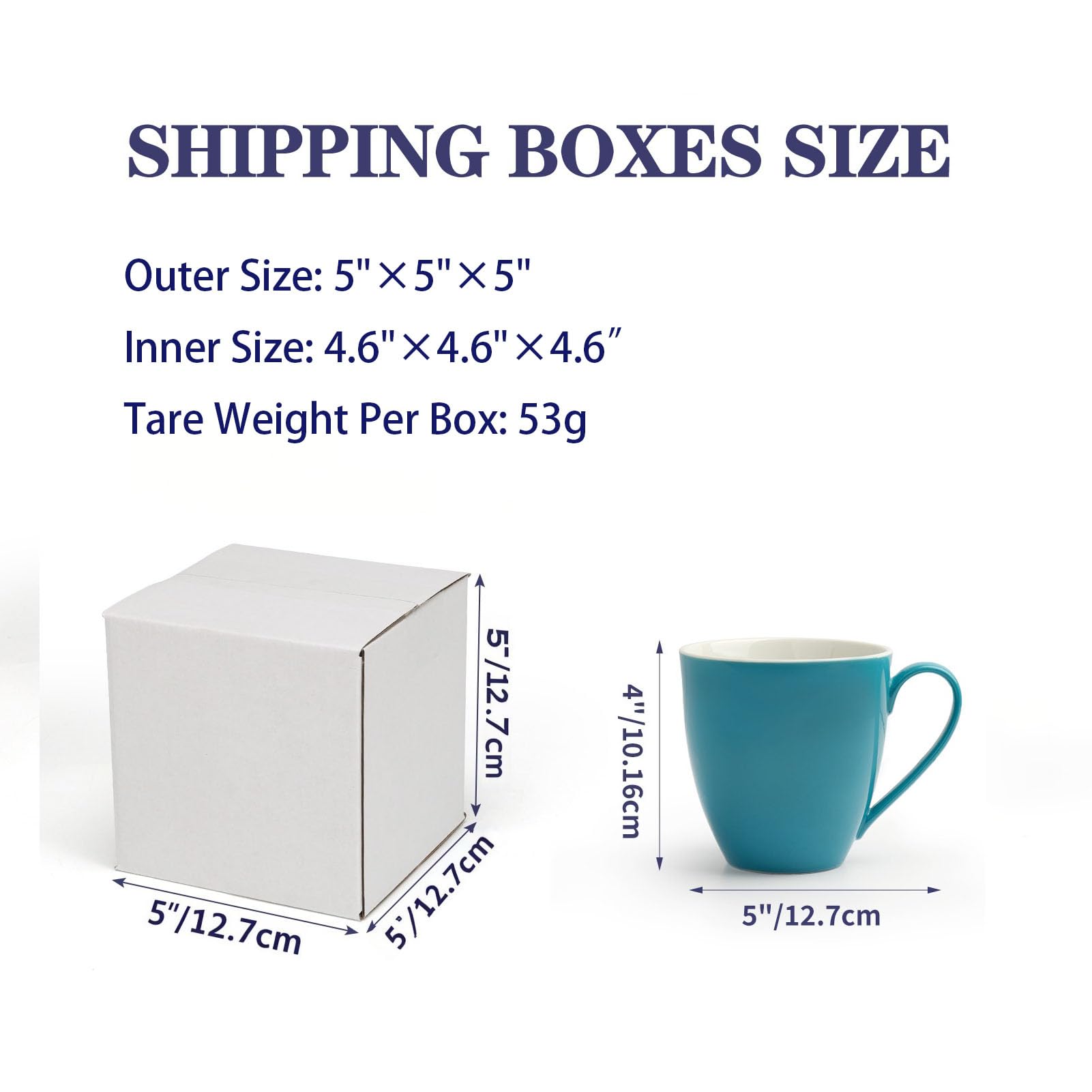 SPEPLA Shipping Boxes 5X5X5 Set of 40, White Corrugated Cardboard Box for Mailing Business Packaging