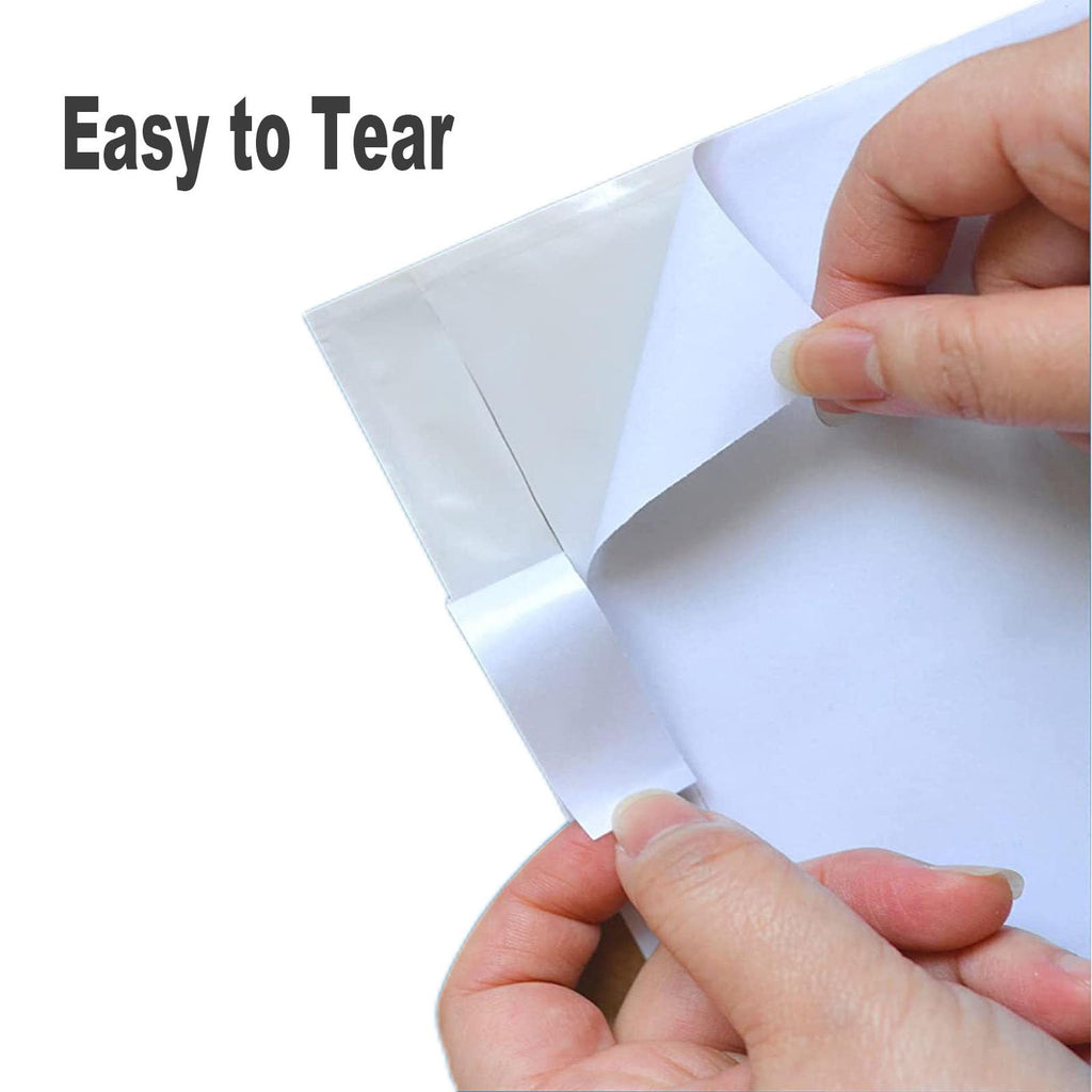 MBLABEL 200 Pcs-15.2x22.8cm（6x9in） Shipping Envelopes, Packing List Mailing Envelopes Clear Adhesive Shipping Label Sleeves Shipping Supplies for Small Businesses