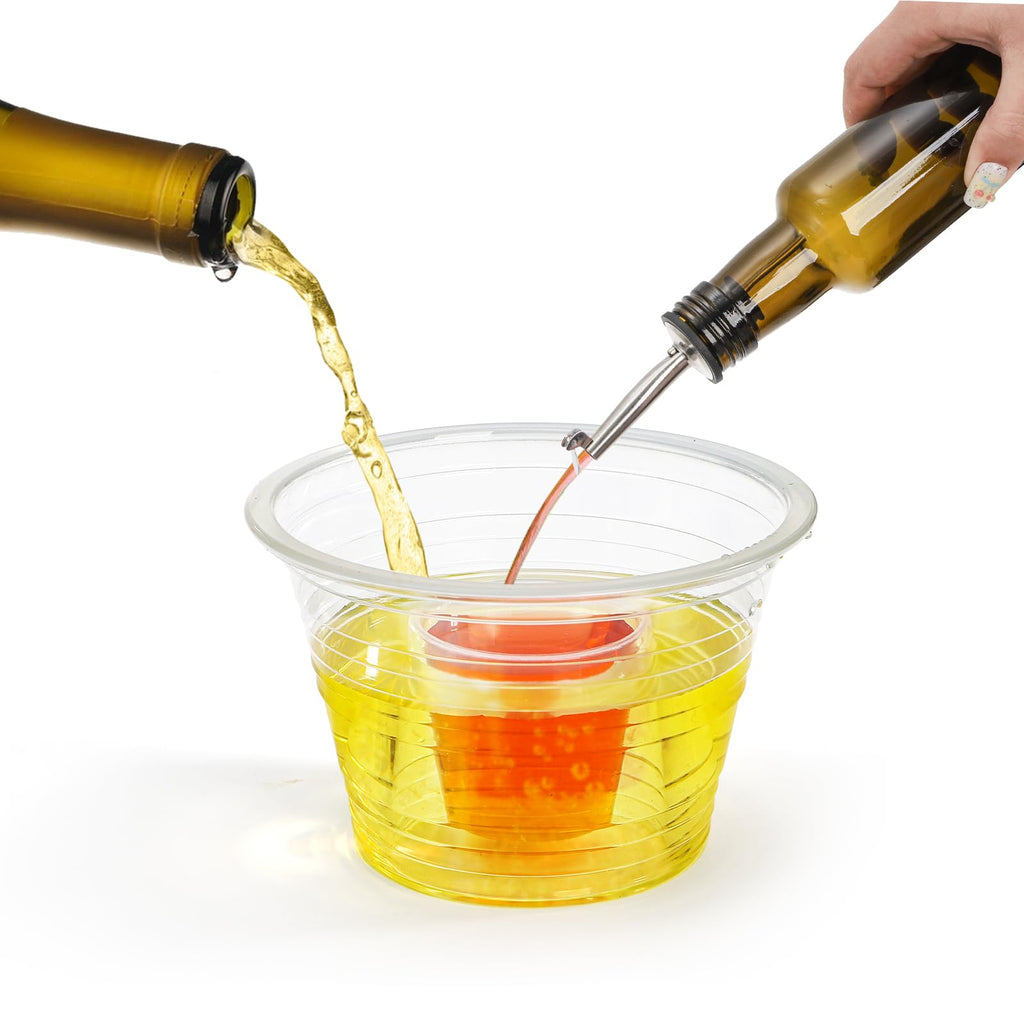 Coloch 200 Pack Plastic Bomber Cups, Disposable Jager Bomb Cups Clear Power Bomber Double Shot Glass for Shots, Mixed Drinks, Party