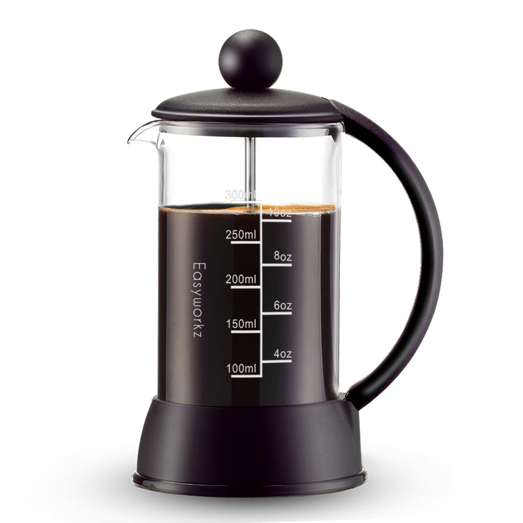 Easyworkz Eclipse 350ml French Press Coffee Tea Maker with Borosilicate Glass