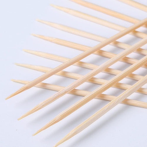200 Pcs Bamboo Wooden Skewers - 40cm Marshmallow Roasting Sticks & Barbeque Skewers for Campfire - Authentic Bamboo Sticks & Smores Sticks for Grilling Hotdogs, Kabobs, BBQ, & More 16 Inch