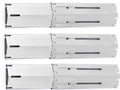 Universal Adjustable Stainless Steel Replacement Heat Plate Shield Heat Tent Flavorizer Bar Burner Cover Flame Tamer for Gas Grill, Extends from 12" up to 21" L (Stainless Steel-3 Pack)