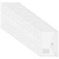 YoeeJob 11 Holes Clear Poly Envelope Binders Pocket Insert Pages with Card Slots, with Hook and Loop Closure Letter Size 30 Packs, Clear