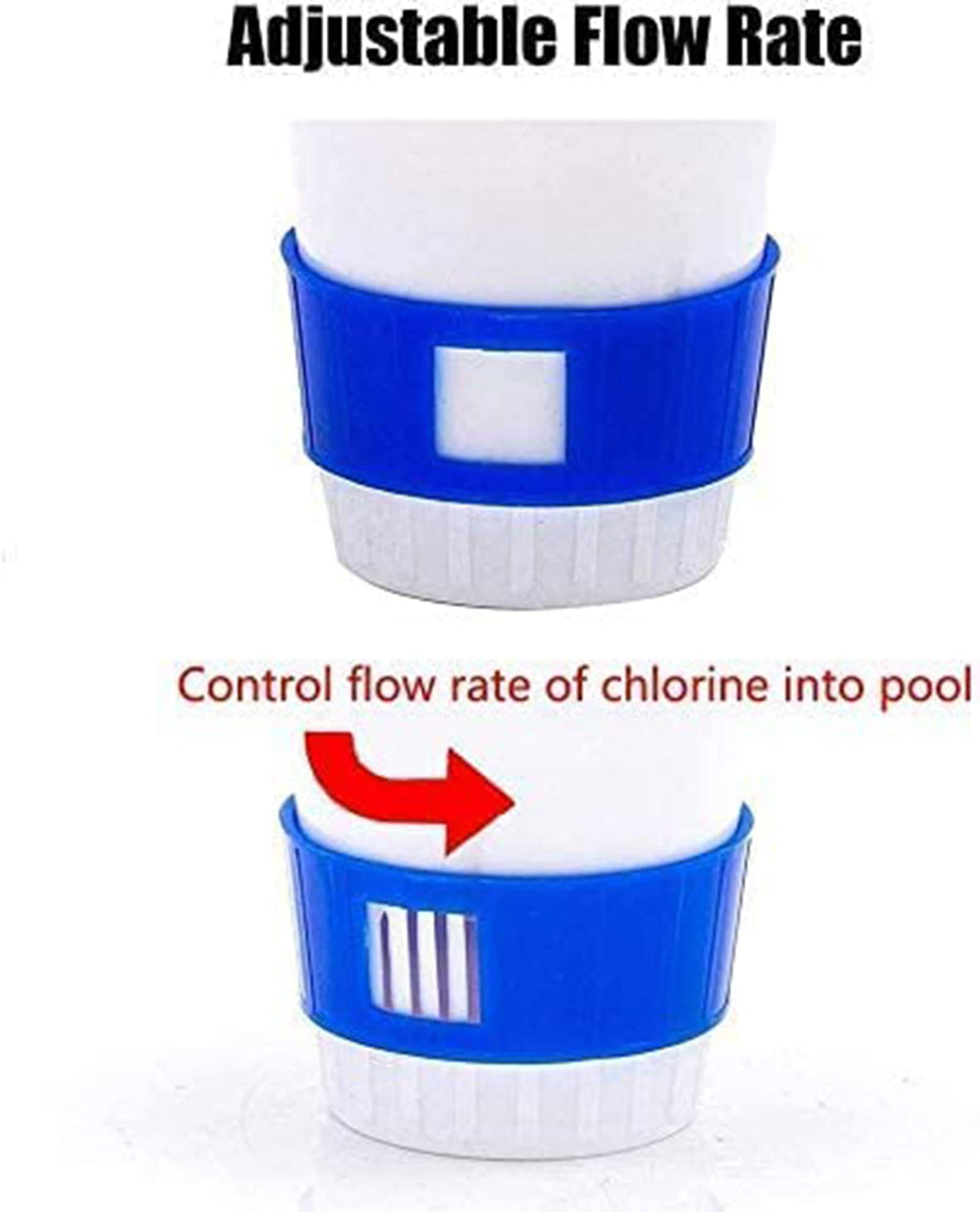 Large Capacity Floating Chlorine Dispenser, Pool Chlorine Floater Fits 1-3" Tables Durable Floating Chlorinator, Collapsible Floater.