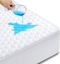 HYMOKEGE Quilted Mattress Protector Queen Size, 100% Waterproof Mattress Cover for Queen Size Bed, Breathable & Noiseless Bed Pad Cover with 5"-21" Deep Pocket