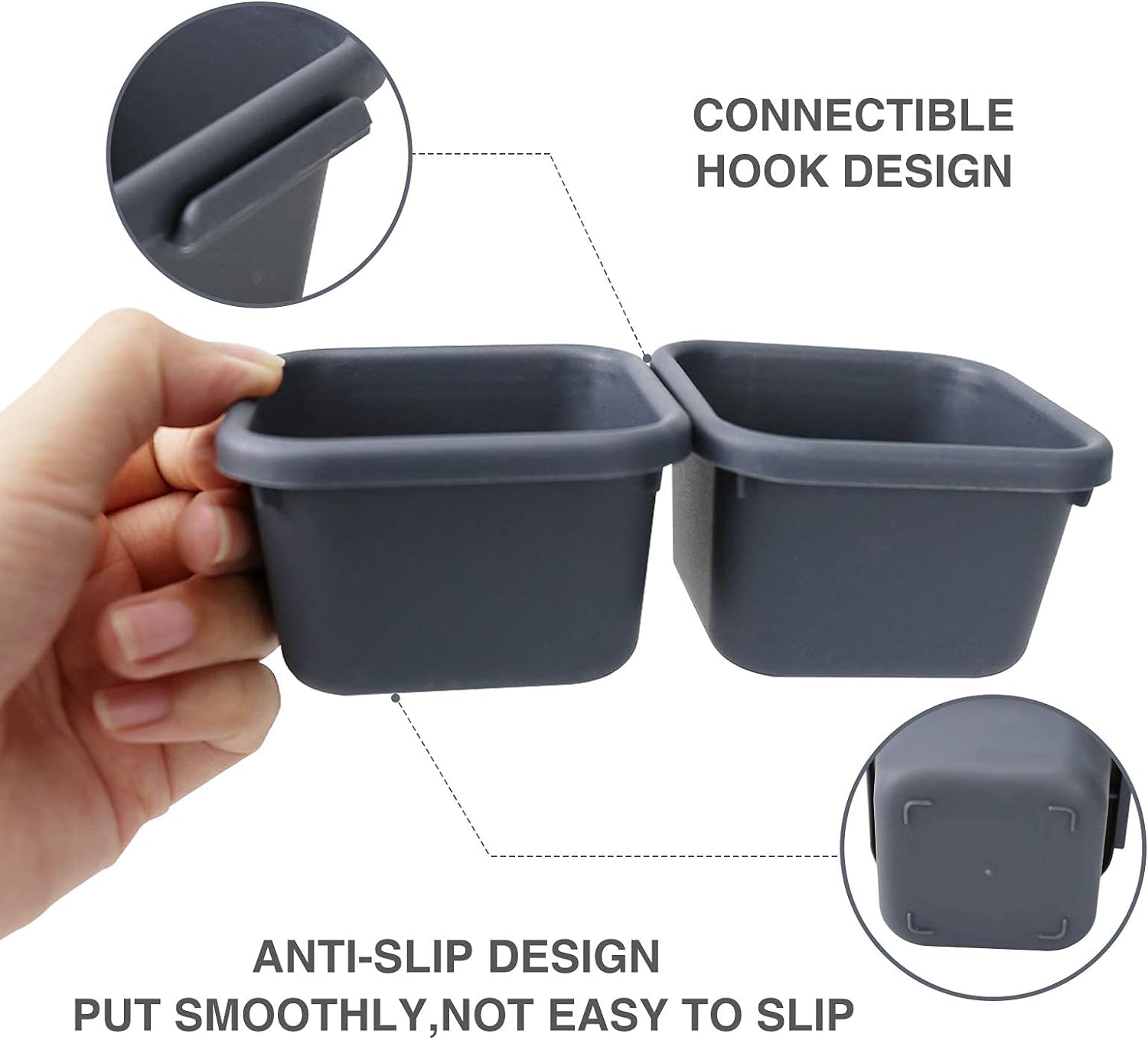 Gonice 18 PCS Drawer Organizer Tray, Interlocking Office Desk Drawer Storage, Plastic Organizer Bins for Office Supplies and Tools