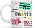 Bestie Coffee Mug - Best Friend Gift for Women - Friendship Gift for Female Friend - Friendship Gifts for Women Birthday - Gifts for Close Female Friends - 11oz White Ceramic Cup