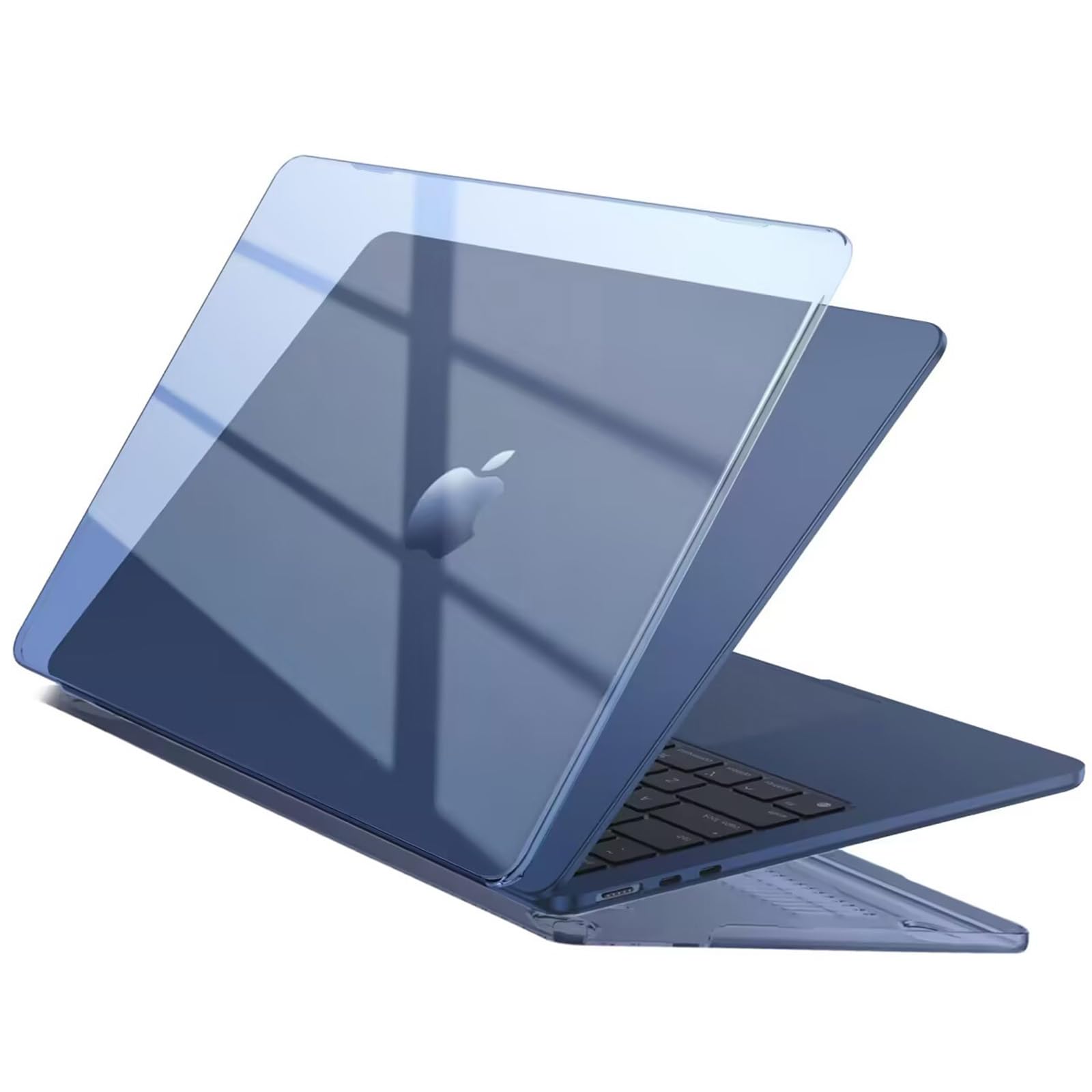 EooCoo Case Compatible with MacBook Air 13 inch Case for 2026-2022 M5 M4 M3 M2 Chip Model A3449 A3240 A3113 A2681, Protective Hard Cover Shell for MacBook Air 13.6 inch Laptop - Crystal Midnight