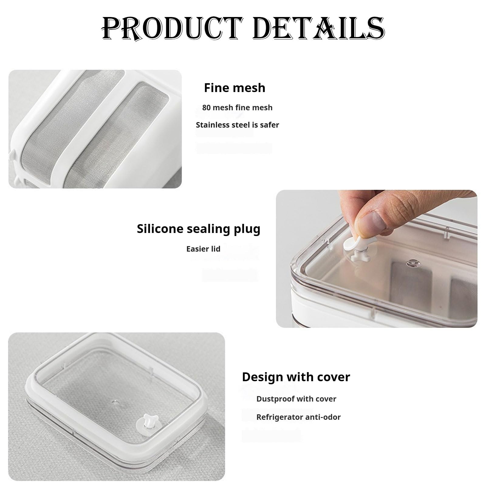 MYLEUS Yogurt Strainer with Fine Mesh Bag and Cleaning Brush - Multipurpose BPA-Free Cheese Strainer with Lid for Yogurt,Juice,Tea,Nut Milk and Cheese - Kitchen Tool for Whey Separation -1.1L Capacity