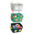 Bath Toy Storage Organizer Basket, 3 Pack Cute Robot Bathtub Shower Toy Organizer, Wall Mounted Hanging Bath Toy Holder with Hooks, for Tub Laundry