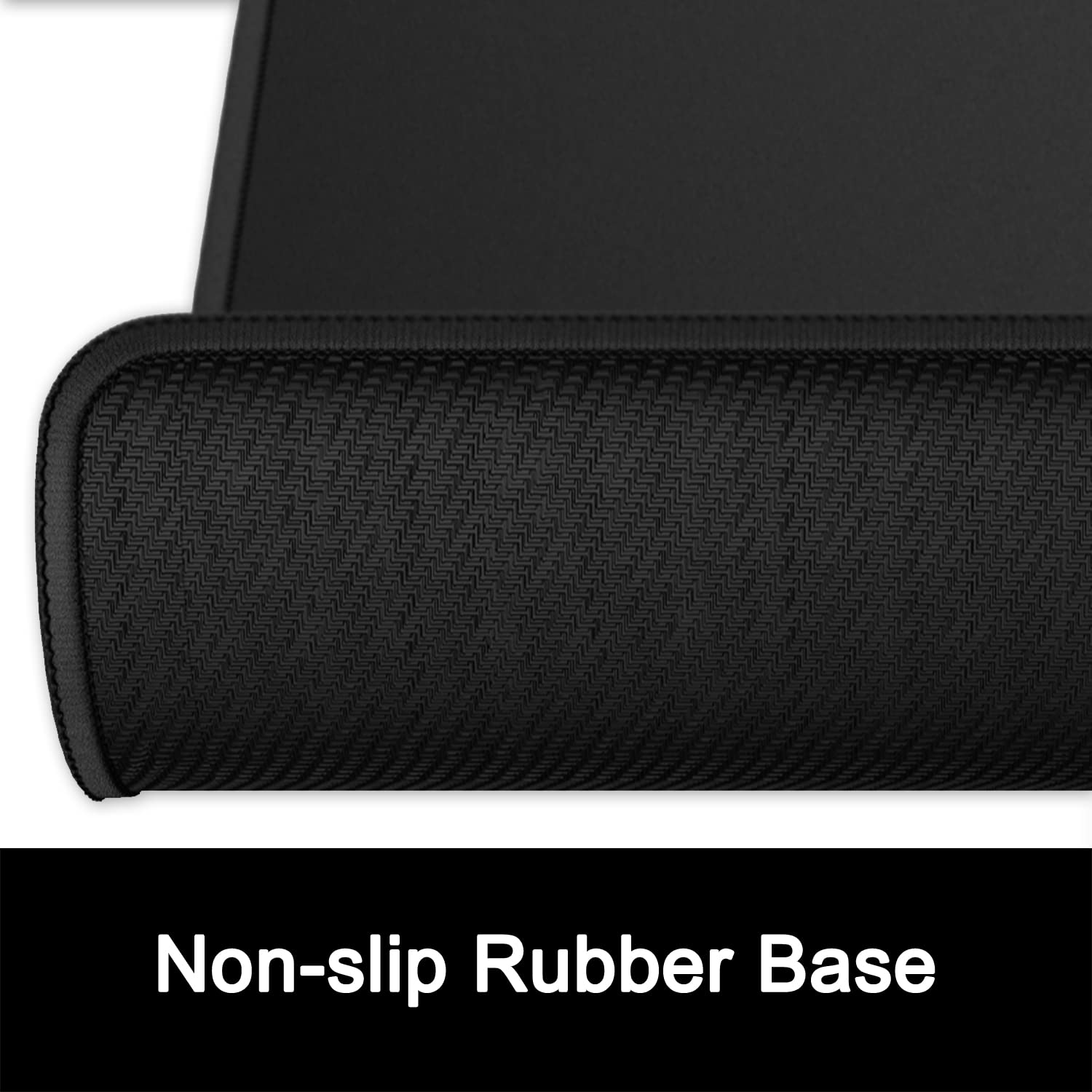 ITNRSIIET 4 Pack Mouse Pad with Stitched Edge Premium Textured Square Mouse Mat Washable Non-Slip Rubber Base Smooth Precise Operation Desktop Protection Mat, 10.2×8.3×0.12 inches, Black