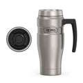 Thermos SK1000MSTRI4 Stainless King 16 Ounce Travel Mug with Handle, Matte Steel, Gray, SK1000MSTRI4, 24 oz