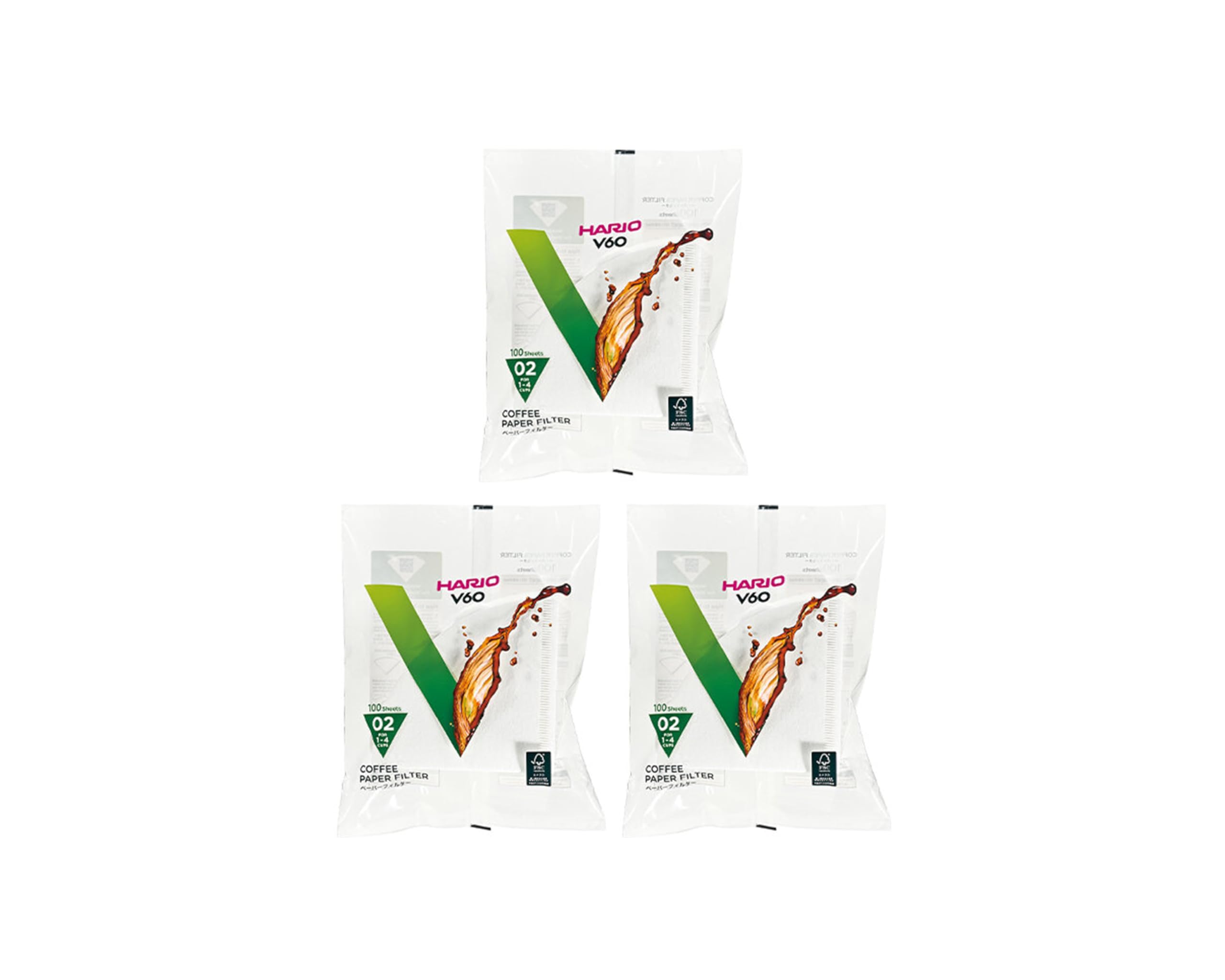 Hario 3x100 Filters for Coffee Machines American White Book, Import from Japan