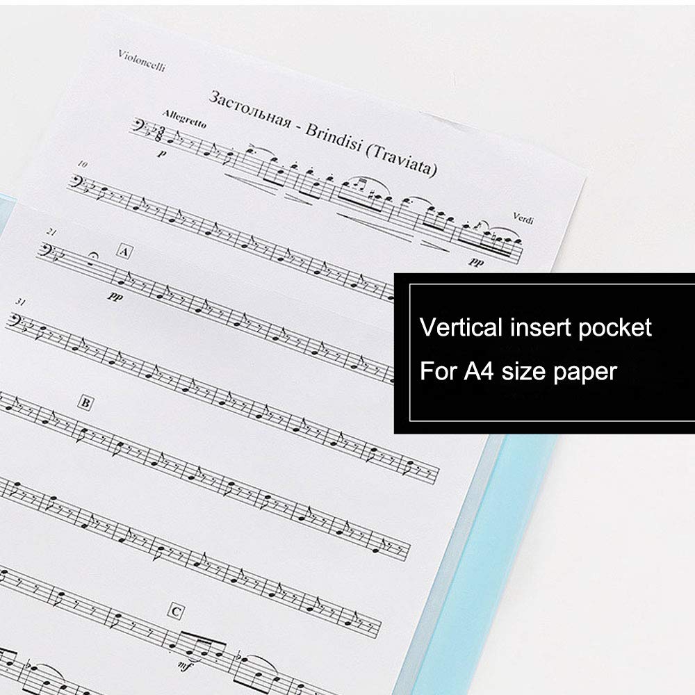 2Pcs Rediboom A4 Presentation Display Book Folder, 60 Pockets A4 Document File Holder Expanding File Organiser