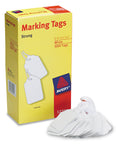 Avery Blank White Marking Tags with Strings, Matte, (2-3/4" x 1-11/16") Strung, 1000 Tags,