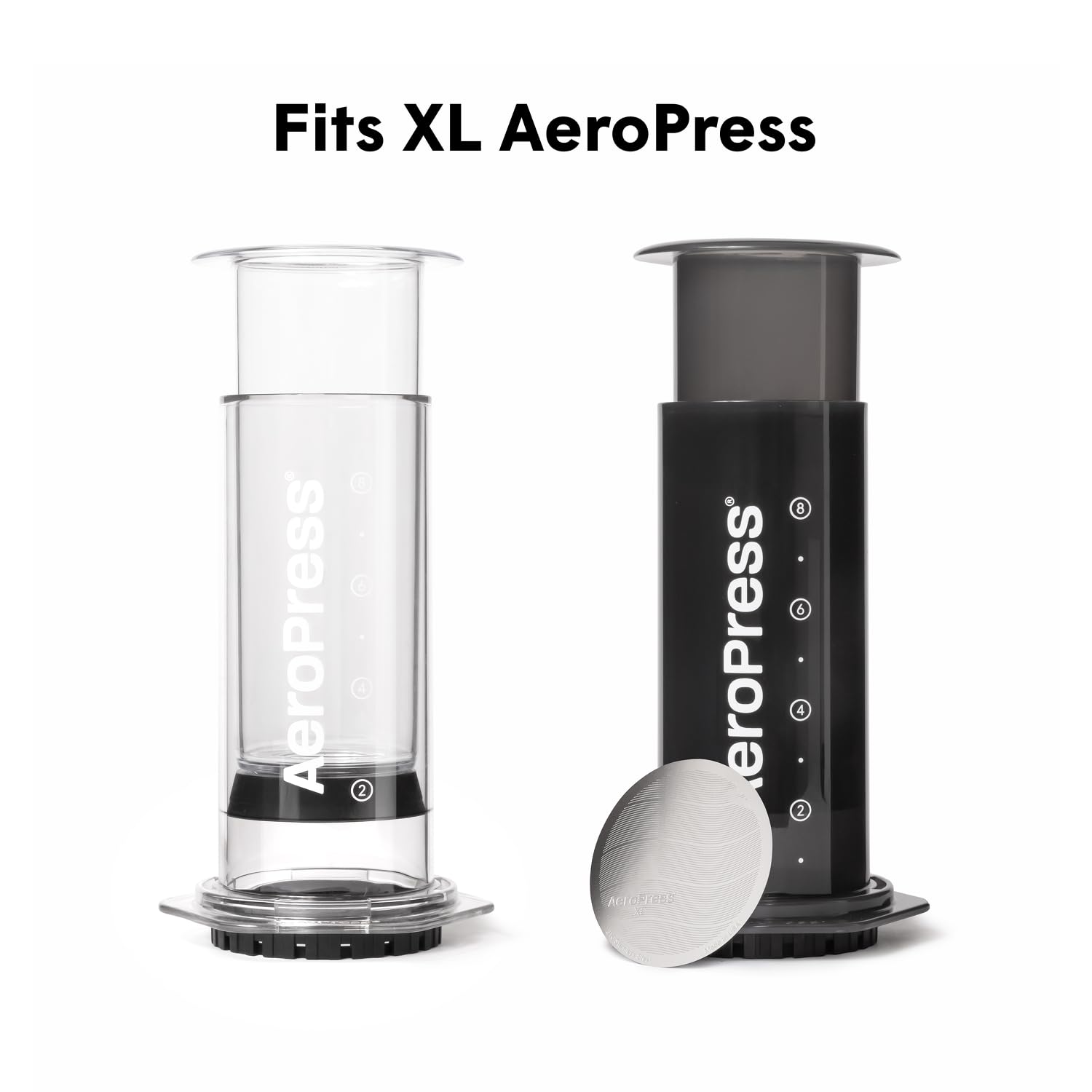 AeroPress XL 316 Stainless Steel Reusable Filter, Durable Metal Coffee Filter, Sustainable, Eco-Friendly, Travel-Friendly, Fits XL Size AeroPress Manual Coffee Makers
