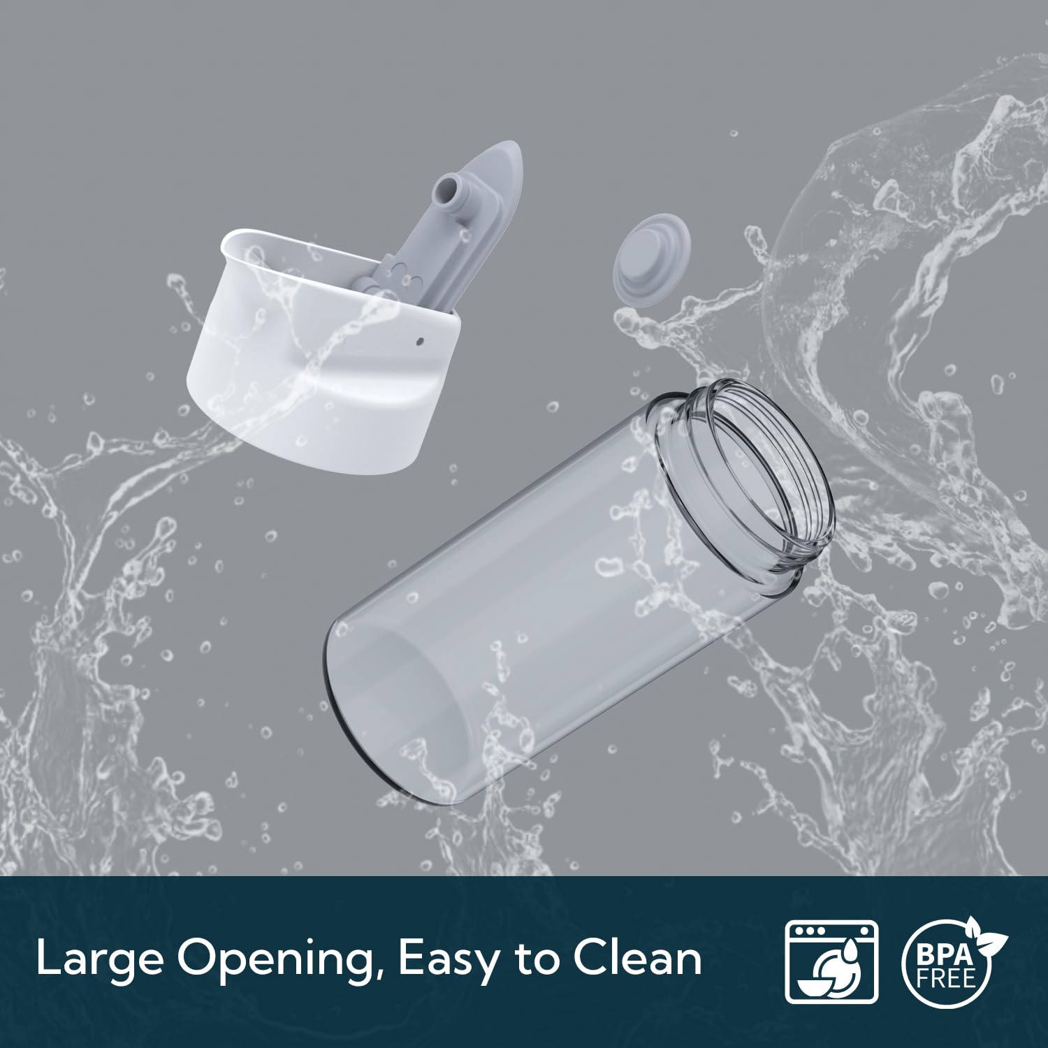Glass Creamer with Fresh-Keeping Lock Mechanism, Drip-Free Spout, 12 oz Milk Pitcher with Lid, Borosilicate Glass Creamer Container, Dishwasher Safe