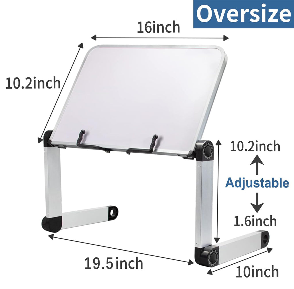 Adjustable Book Stand,Bigger Size and More Load-Bearing Aluminum Book Holders for Reading Hands Free,Ergonomic Book Holder for Tablets, Magazines, Documents