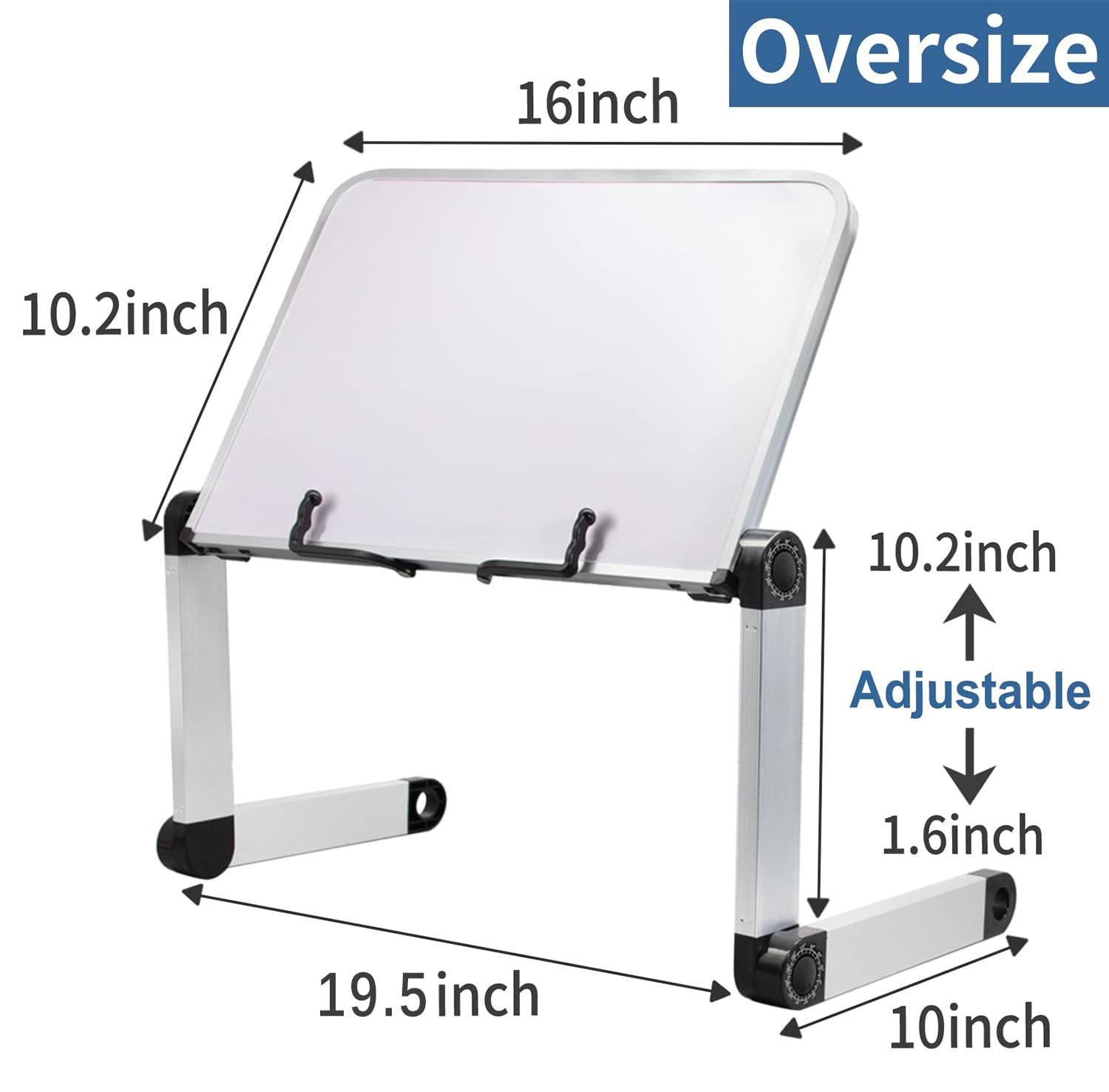 Adjustable Book Stand,Bigger Size and More Load-Bearing Aluminum Book Holders for Reading Hands Free,Ergonomic Book Holder for Tablets, Magazines, Documents
