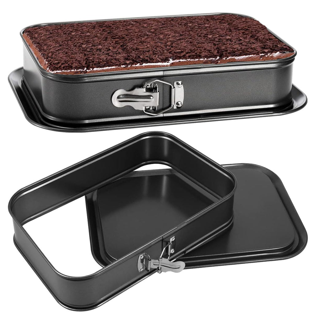 Large Springform Cake Pan Non-Stick, 14 x 9.5 Inch Rectangle Cheesecake Pan, Tiramisu Bakeware with Removable Bottom Baking Pan Mold Leakproof (14 x 9.5 Inch)