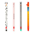 Legami - Set of 4 Farm Sweet Farm Erasable Gel Pens, Pens with Thermosensitive Erasable Ink, Black, Pink, Green, Red, Erases Without Consuming the Sheet, 0.7 mm Tip