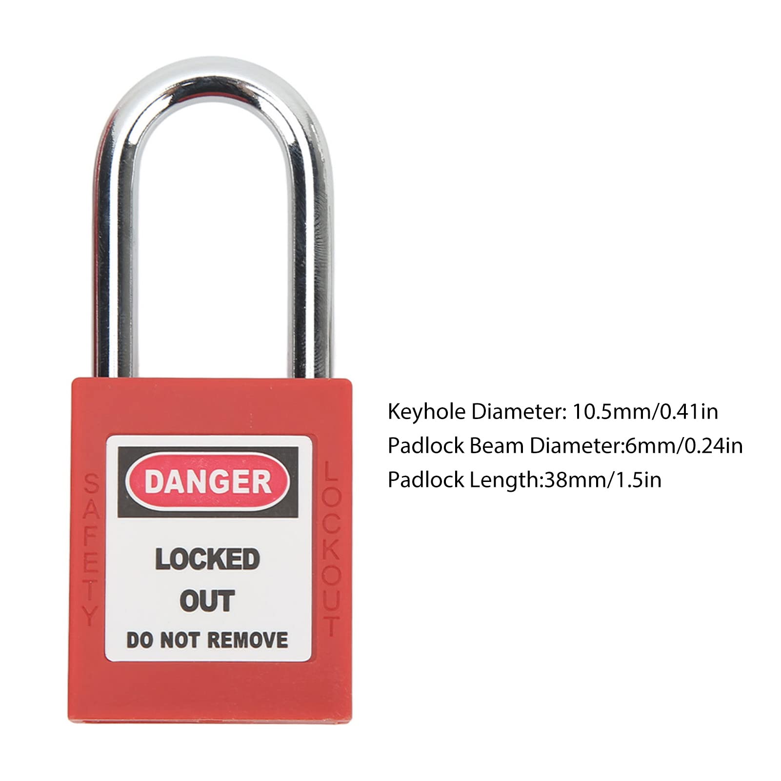 Lockout Tagout Kit with High Performance Chrome Plated Reusable Safety Hasp Padlock Loto Tag Keys Tamper Proof for Industrial Equipment(1in/25mm Shackle)